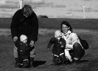 Familienbild am Deich